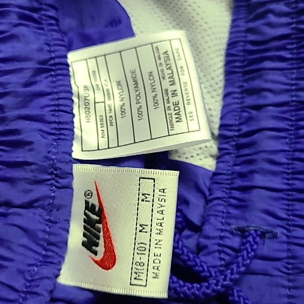 💥CLEARANCE💥1990s Nike White Label Windbreaker Jogging Pants Bright Blue Sz M - Picture 5 of 6